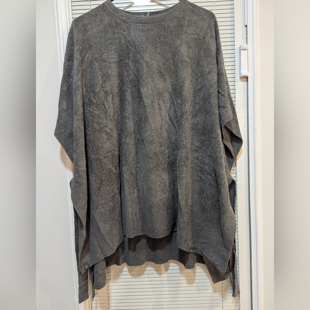 Barefoot Dreams® CozyChic Ultra Lite Hi Low Poncho with Side Tie XXS XS Olive